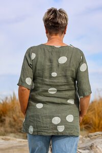 Wednesday Lulu Spot Linen Top