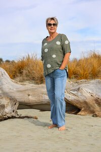 Wednesday Lulu Spot Linen Top