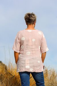 Wednesday Lulu Spot Linen Top