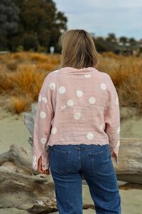 Rosa JoJo Linen Spot Cropped Jacket