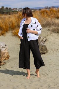 Rosa JoJo Linen Spot Cropped Jacket