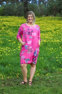 Wednesday Lulu Rib Panel LS Cocoon Dress