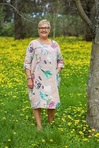 Wednesday Lulu Rib Panel LS Cocoon Dress