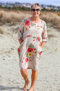 Wednesday Lulu Rib Panel LS Cocoon Dress