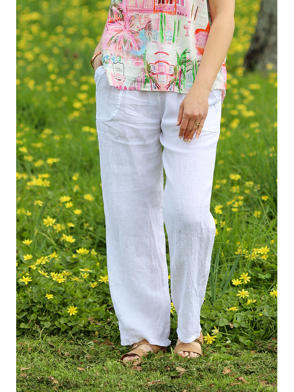 Wednesday Lulu Pull On Linen Pant