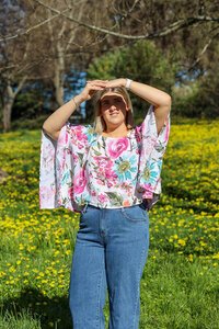 Wednesday Lulu Floral Layer Top