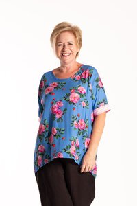Jellicoe Persian Blue Relaxed Top
