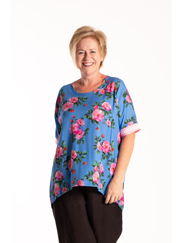 Jellicoe Persian Blue Relaxed Top