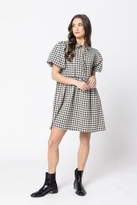 Leila + Luca Belle Bow Check Dress