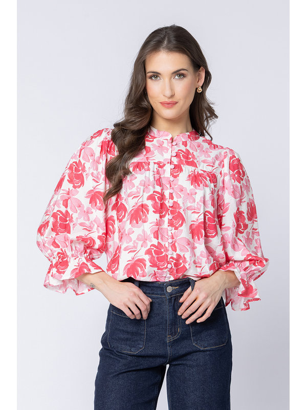 Seeking Lola Pink Lotus Celia Top