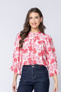 Seeking Lola Pink Lotus Celia Top