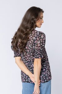 Seeking Lola Summer Rose Movement SS Blouse