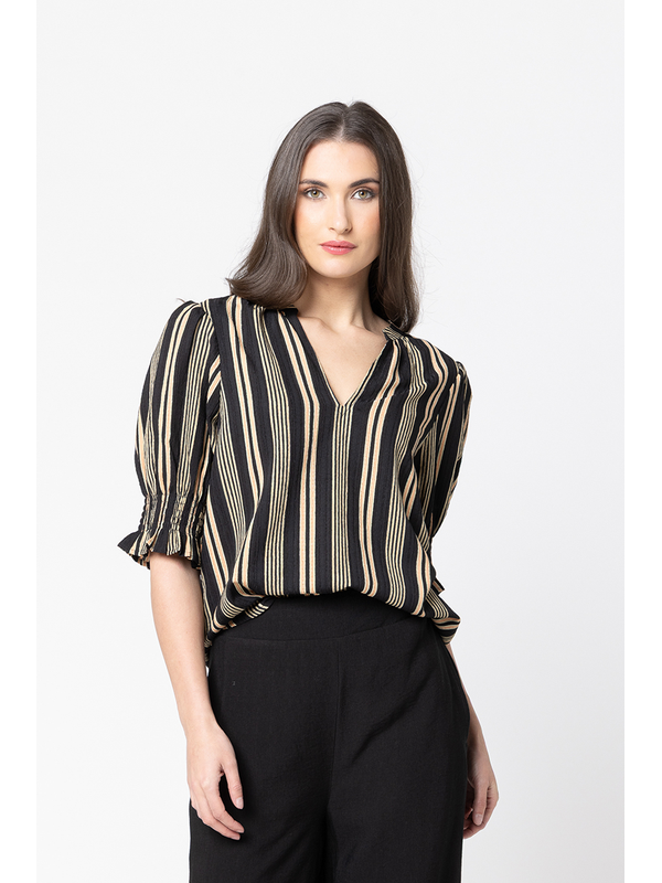 Seeking Lola Butterfly Stripe Top