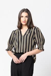 Seeking Lola Butterfly Stripe Top