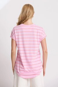 Stella + Gemma Soho Cuff Stripe V Tee