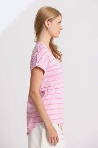 Stella + Gemma Soho Cuff Stripe V Tee