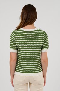 Stella + Gemma Charly Green Stripe Top