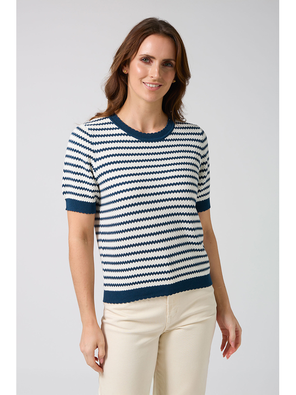 Stella + Gemma Charly Navy Stripe Top