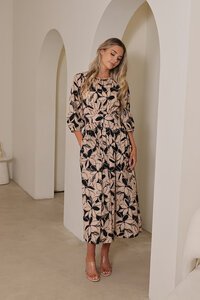 Fria The Label Flower Balloon Midi Dress