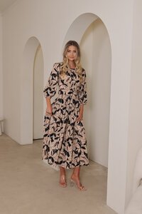 Fria The Label Flower Balloon Midi Dress