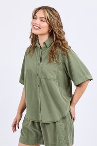 Elm Bliss Washed Shirt Clover