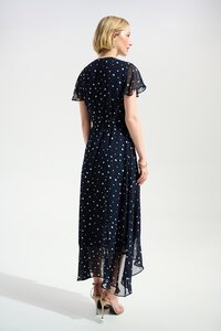 Joseph Ribkoff Signature Chiffon Print Wrap Dress
