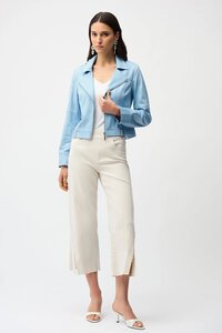 Joseph Ribkoff Foiled Faux Suede Fitted Jacket