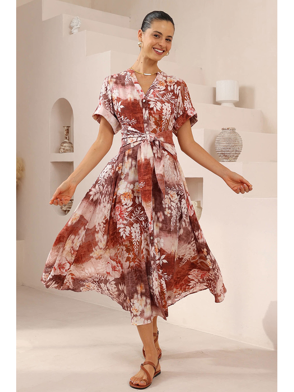 Iris Maxi Botanica Shirt Dress