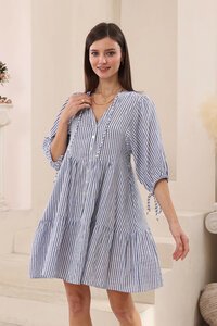 Iris Maxi Stripe Babydoll Dress