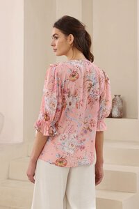 Iris Maxi Blossom Floral Frill Blouse