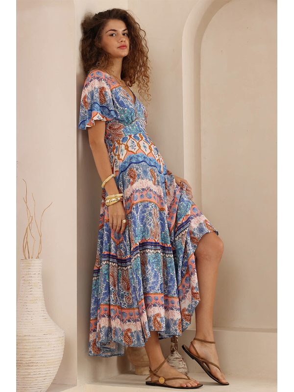 Iris Maxi Nautical Midaxi Dress