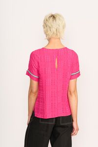Oh Three Rib Trim Step Hem Top