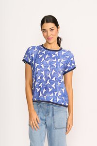 Memo Knit Back Round Neck Top