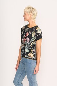 Memo Knit Back Round Neck Top