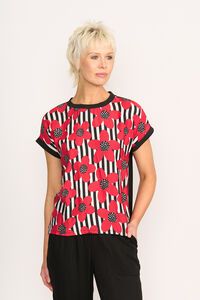Memo Contrast Trim Top