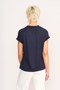 Memo Contrast Trim Top