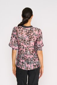 Memo Rib Trim Blouse