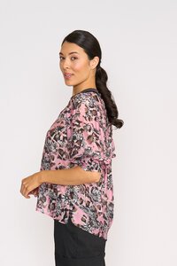 Memo Rib Trim Blouse