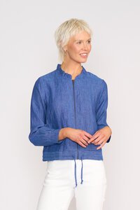 Foil Ruffle Neck Jacket