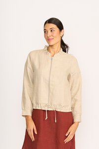 Foil Ruffle Neck Jacket