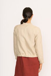 Foil Ruffle Neck Jacket
