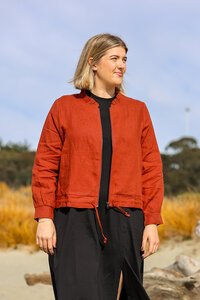 Foil Ruffle Neck Jacket