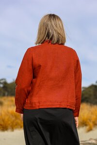Foil Ruffle Neck Jacket