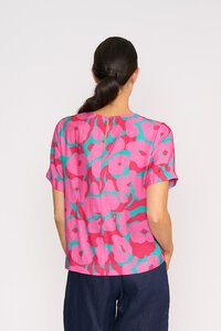 Foil Pleat Neck Top
