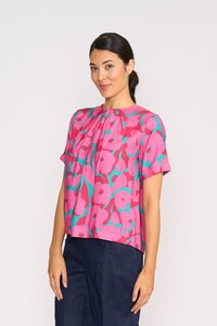 Foil Pleat Neck Top