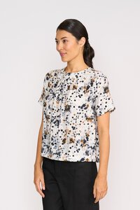 Foil Pleat Neck Top