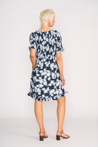 Foil Shirred Body & Sleeve Dress