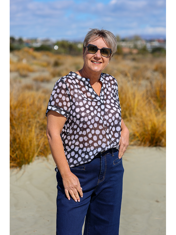 Memo Drop Hem Blouse