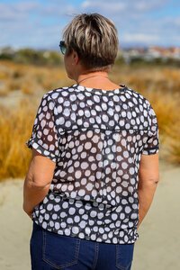 Memo Drop Hem Blouse