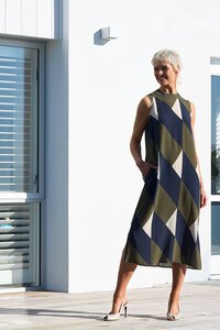 Foil Side Split Dress